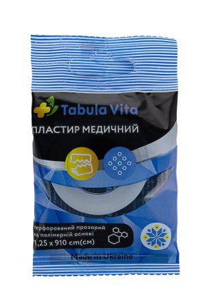 Пластир перфорований прозорий на полімерній основі 1,25смх910см Tabula Vita (Табула Віта)