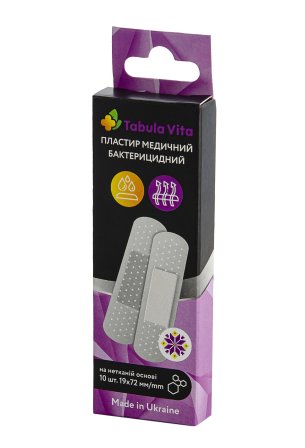 Пластир бактерицидний 19х72мм нетканинний №10 Tabula Vita (Табула Віта)