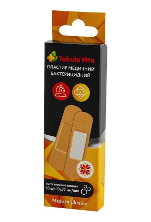 Пластир бактерицидний 19x72мм тканинний №10 Tabula Vita (Табула Віта)