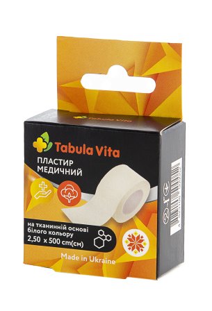 Пластир 2,50смх500см тканинна основа білий Tabula Vita (Табула Віта)