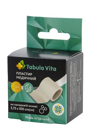 Пластир 3,75смх500см паперова основа Tabula Vita (Табула Віта)
