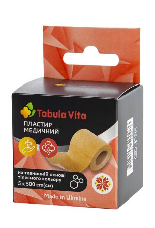 Пластир 5смх500см тканинна основа тілесний Tabula Vita (Табула Віта)