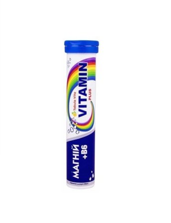 ВІТАМІН Плюс Магній форте + В6 таблетки шипучі №20 Tabula Vita (Табула Віта)