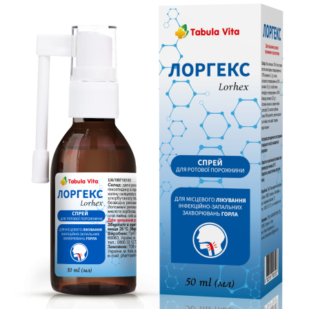 ЛОРГЕКС спрей для ротової порожнини 50мл Tabula Vita (Табула Віта)