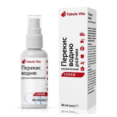 ПЕРЕКИС Водню розчин 3% спрей по 50мл Tabula Vita (Табула Віта)