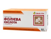 ФОЛІЄВА Кислота з вітаміном В6 таблетки №60 Tabula Vita (Табула Віта)